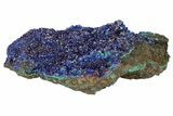 Sparkling Azurite Crystals with Malachite - Laos #179671-3
